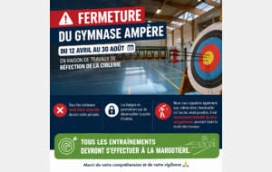 5 avr. 2026 - Fermeture du gymnase Ampère