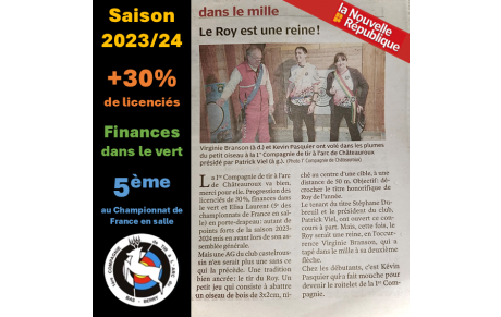 6 nov. 2024 - Une année époustouflante pour la 1ère Cie de Tir à l'Arc de Châteauroux