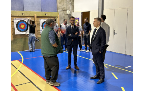 21 oct. 2025 - M. le Maire Gil Avérous au Gymnase Ampère