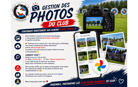 3 mai 2026 - Gestion des photos du club