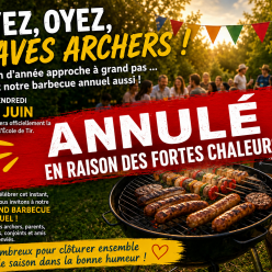 24 juin 2026 - Annulation du Barbecue de fin d’Ecole de Tir